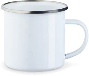 Emaille Tasse Weiß